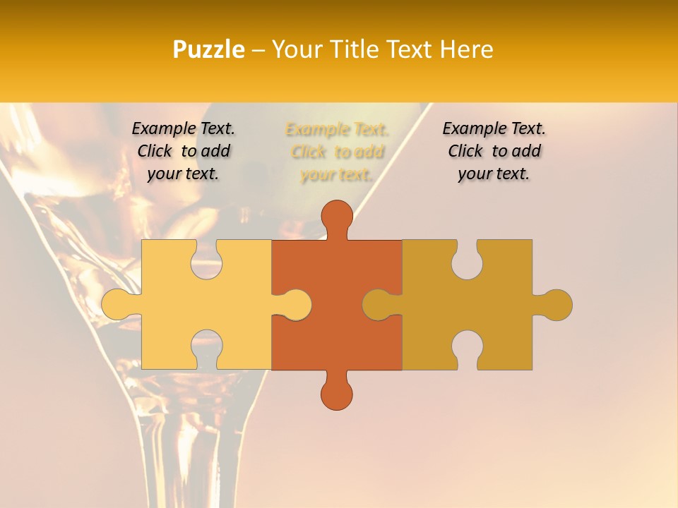 A Glass Of Wine With A Green Apple In It PowerPoint Template