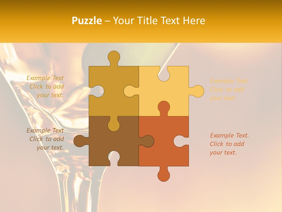 A Glass Of Wine With A Green Apple In It PowerPoint Template