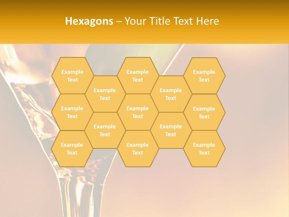 A Glass Of Wine With A Green Apple In It PowerPoint Template