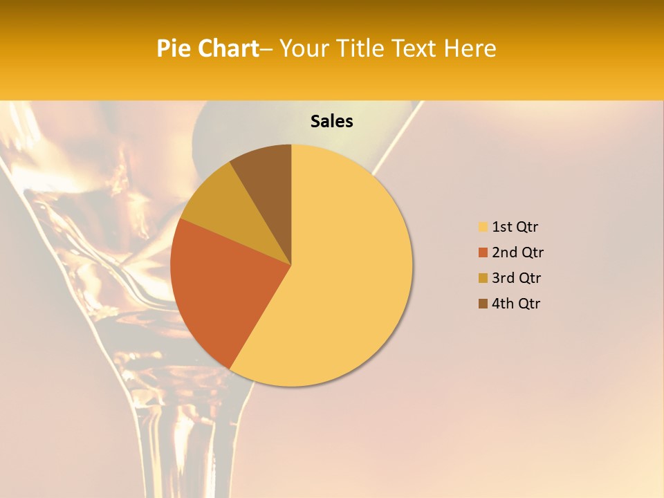 A Glass Of Wine With A Green Apple In It PowerPoint Template