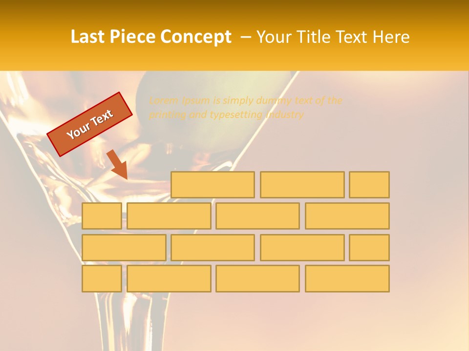 A Glass Of Wine With A Green Apple In It PowerPoint Template