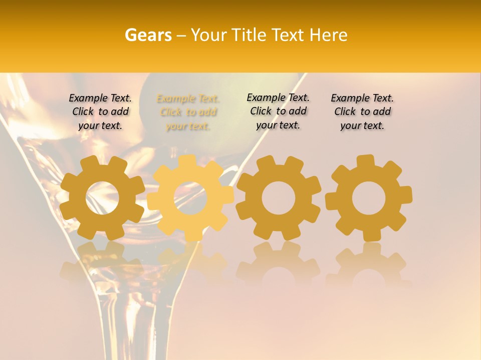 A Glass Of Wine With A Green Apple In It PowerPoint Template