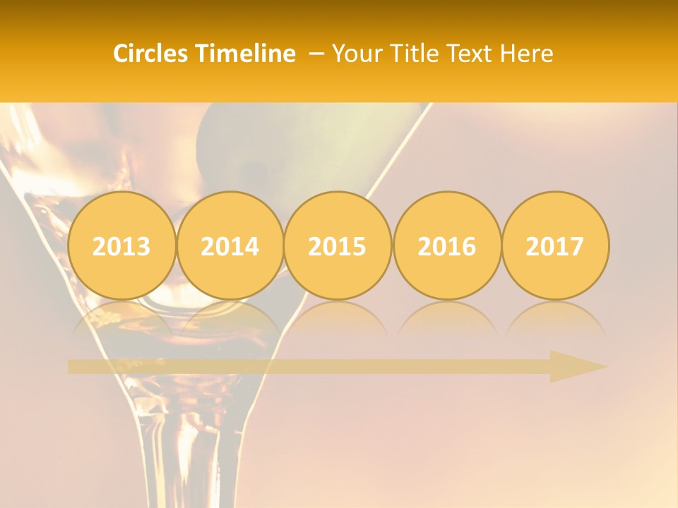 A Glass Of Wine With A Green Apple In It PowerPoint Template