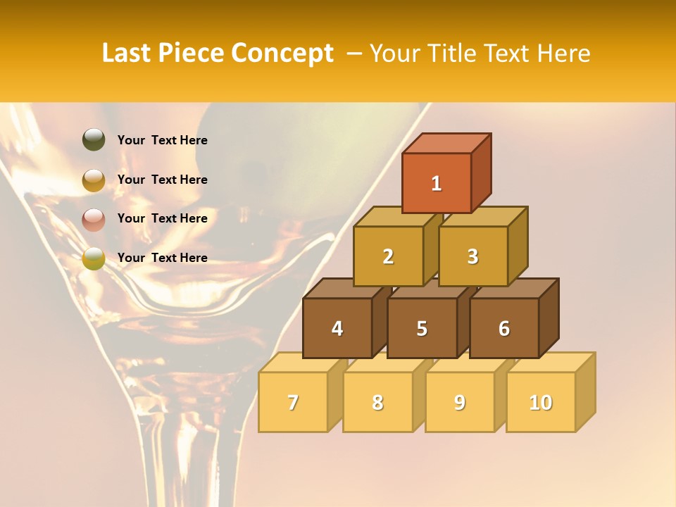 A Glass Of Wine With A Green Apple In It PowerPoint Template
