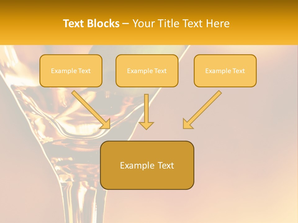 A Glass Of Wine With A Green Apple In It PowerPoint Template