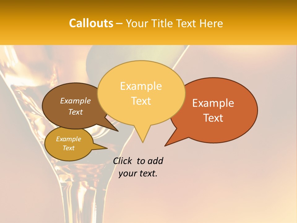 A Glass Of Wine With A Green Apple In It PowerPoint Template