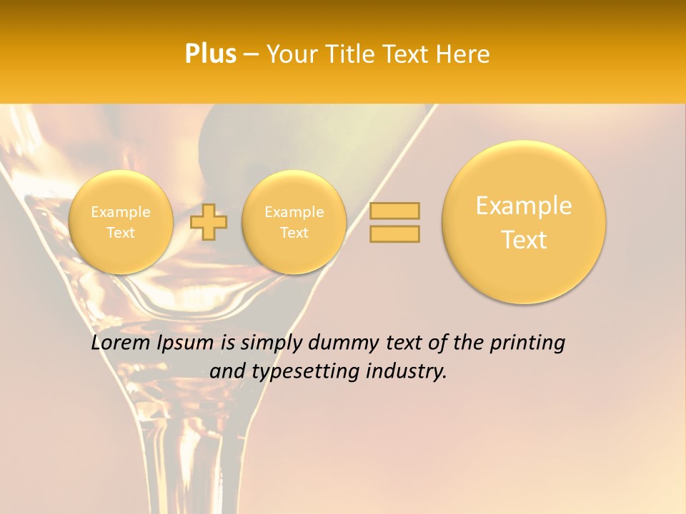 A Glass Of Wine With A Green Apple In It PowerPoint Template