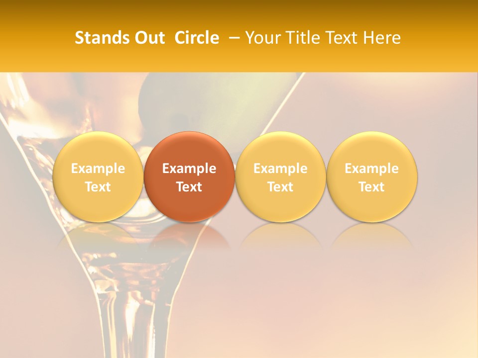 A Glass Of Wine With A Green Apple In It PowerPoint Template