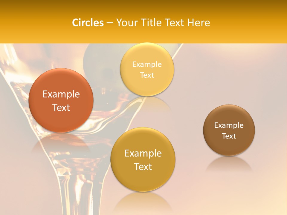 A Glass Of Wine With A Green Apple In It PowerPoint Template
