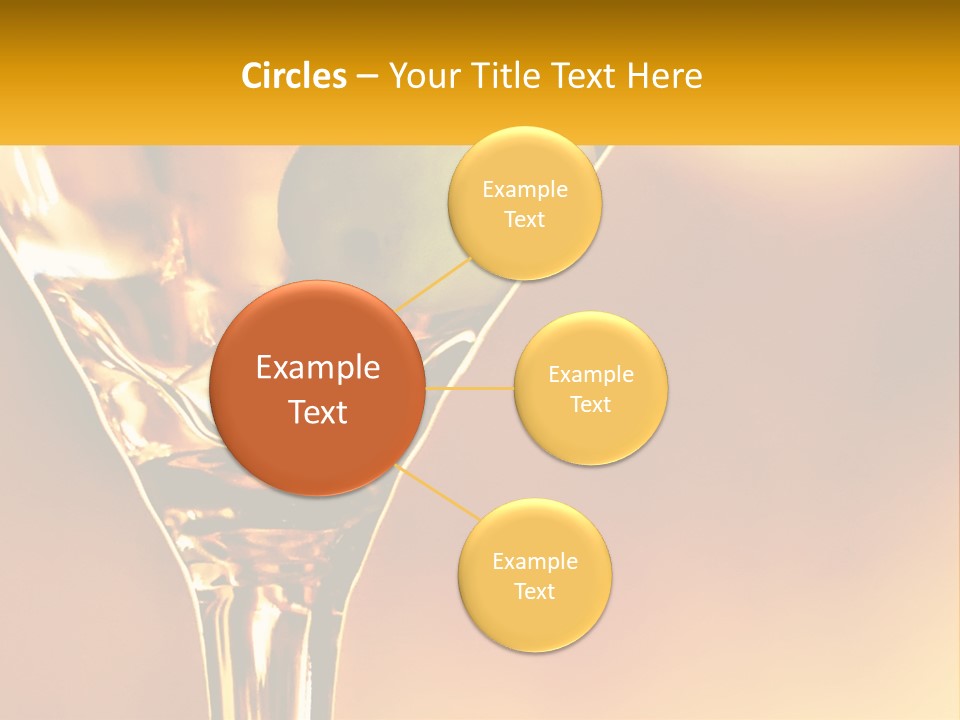 A Glass Of Wine With A Green Apple In It PowerPoint Template