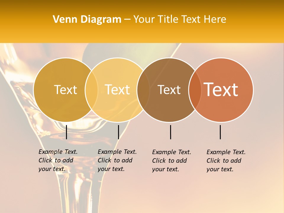 A Glass Of Wine With A Green Apple In It PowerPoint Template