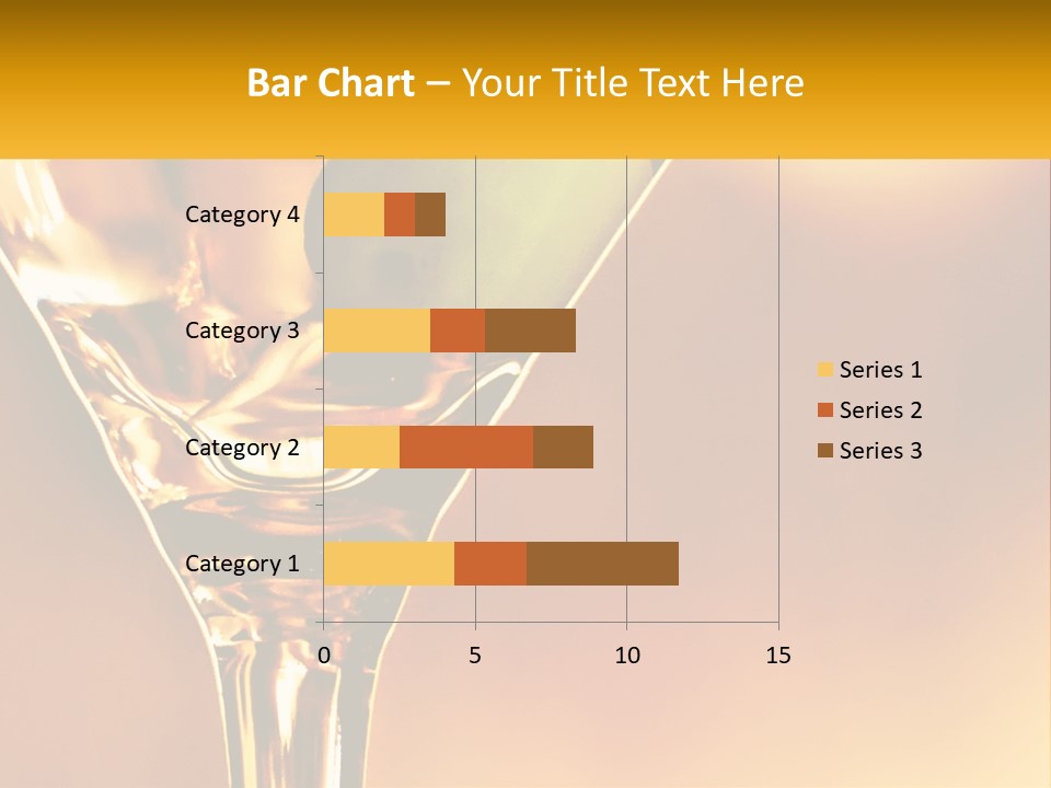 A Glass Of Wine With A Green Apple In It PowerPoint Template