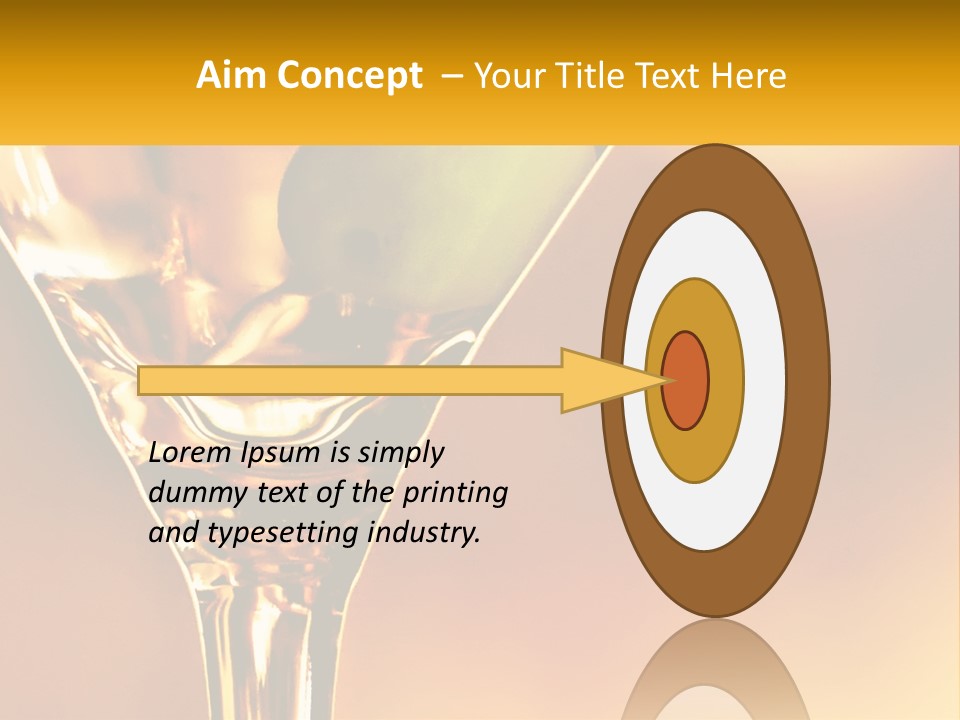 A Glass Of Wine With A Green Apple In It PowerPoint Template