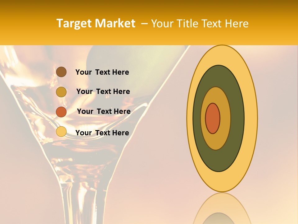 A Glass Of Wine With A Green Apple In It PowerPoint Template