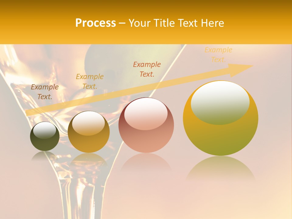 A Glass Of Wine With A Green Apple In It PowerPoint Template