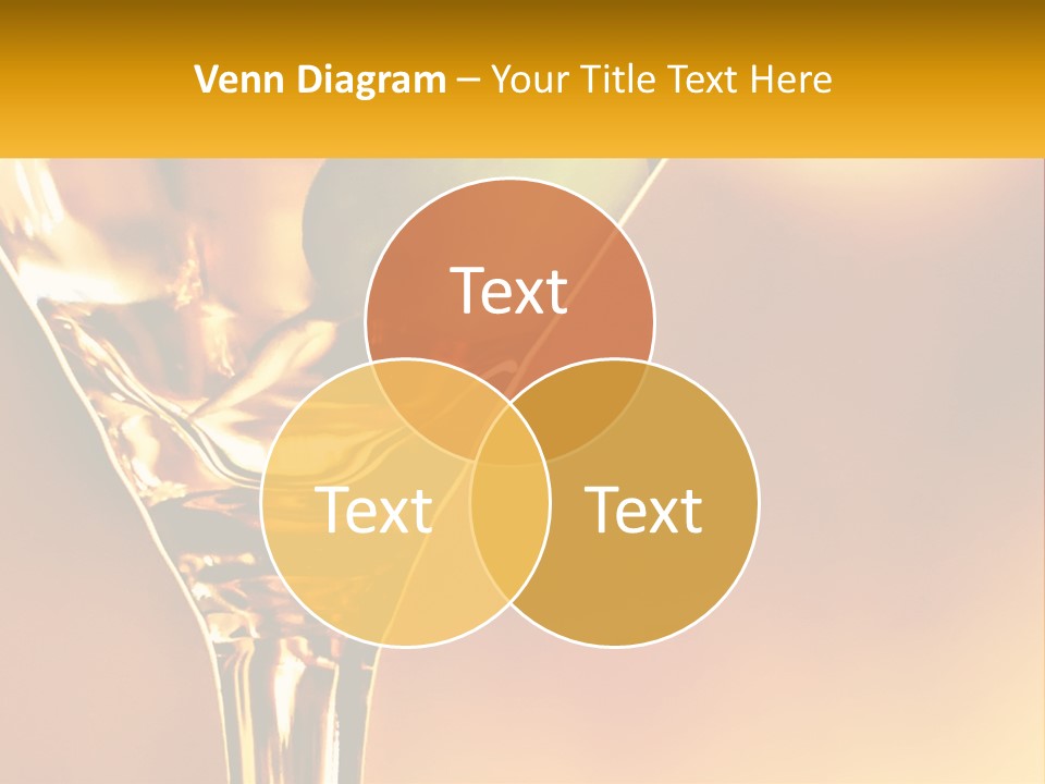 A Glass Of Wine With A Green Apple In It PowerPoint Template
