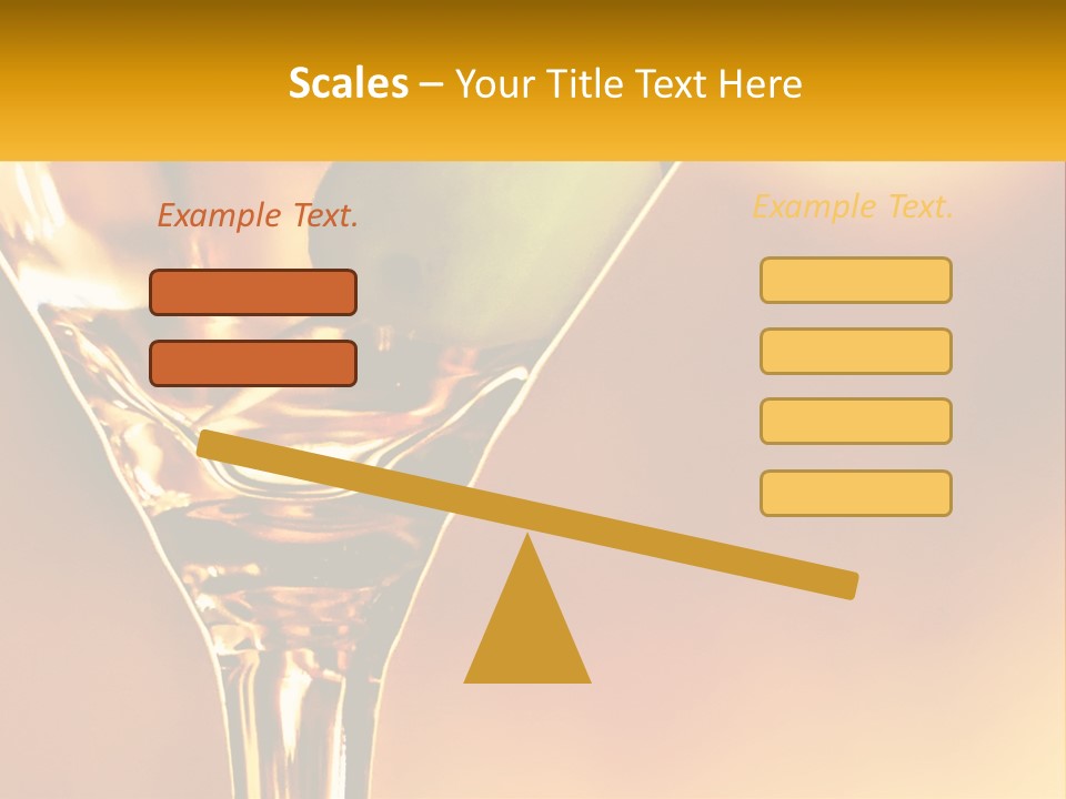 A Glass Of Wine With A Green Apple In It PowerPoint Template