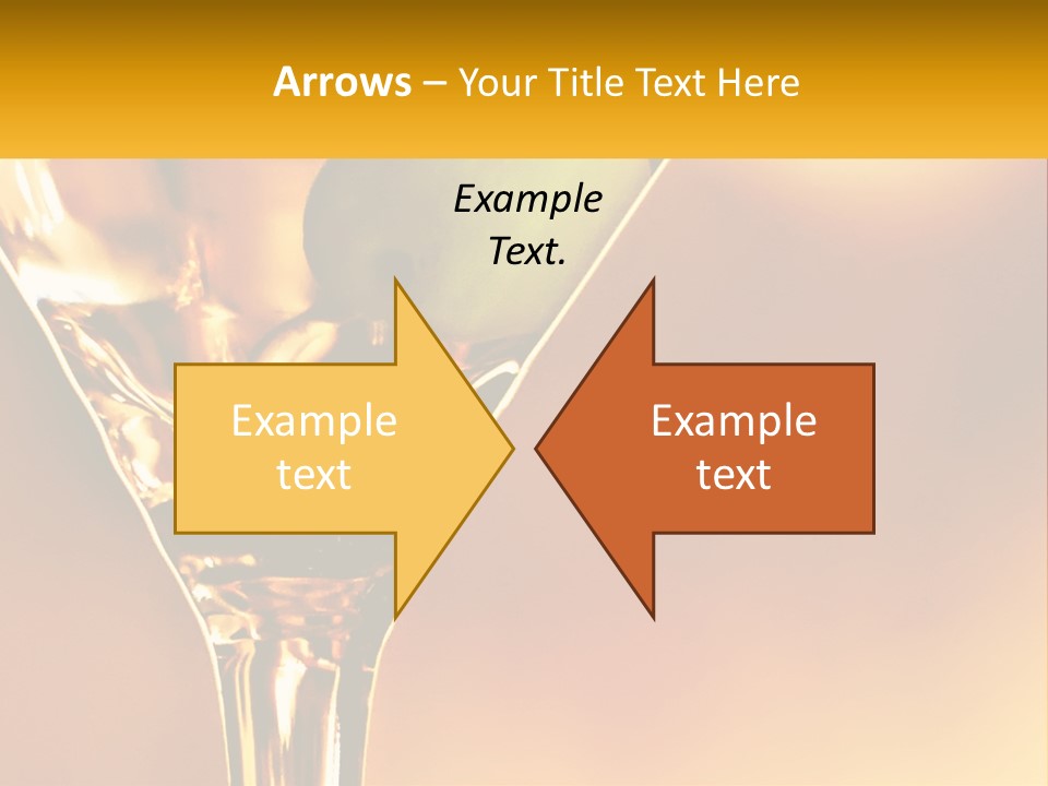 A Glass Of Wine With A Green Apple In It PowerPoint Template
