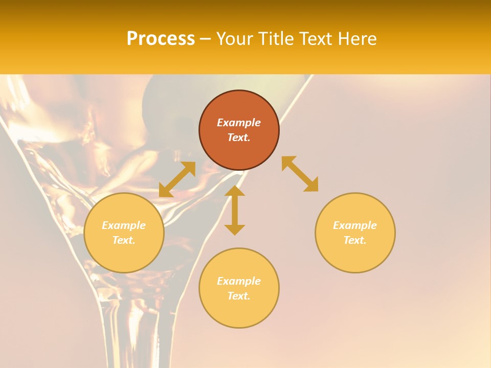 A Glass Of Wine With A Green Apple In It PowerPoint Template
