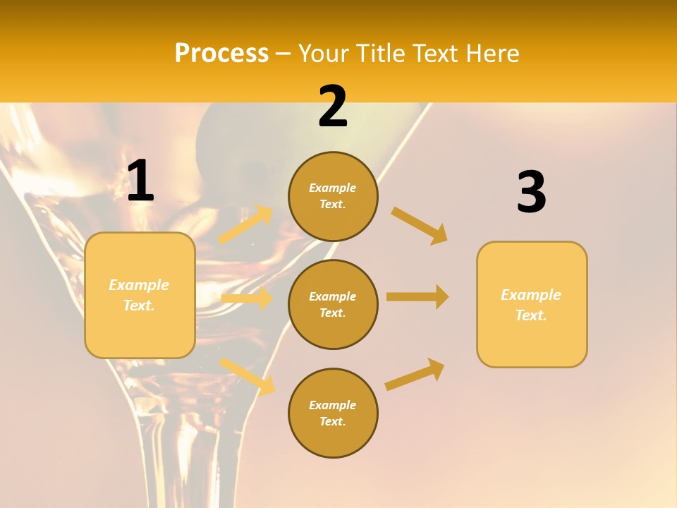 A Glass Of Wine With A Green Apple In It PowerPoint Template