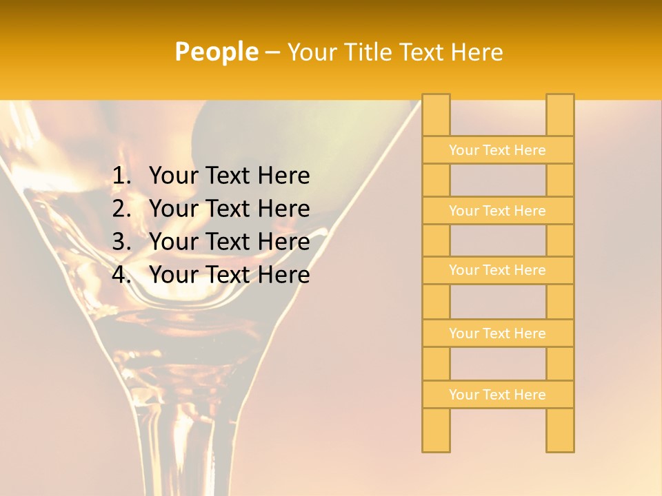 A Glass Of Wine With A Green Apple In It PowerPoint Template