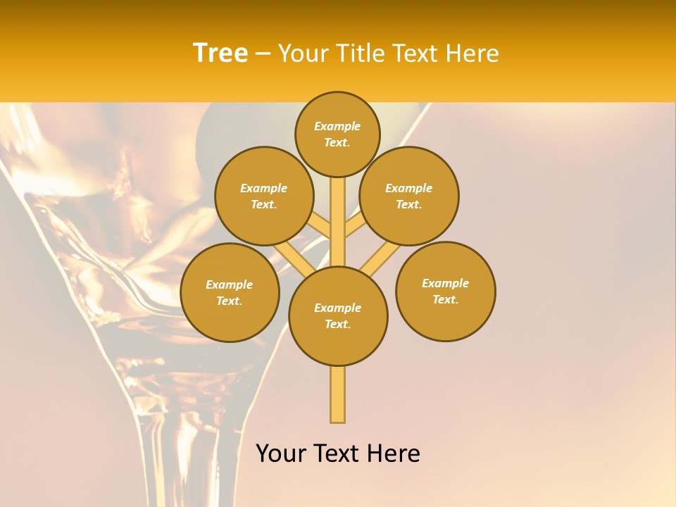 A Glass Of Wine With A Green Apple In It PowerPoint Template