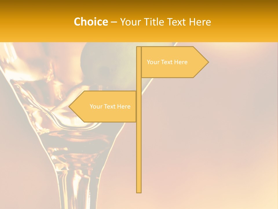 A Glass Of Wine With A Green Apple In It PowerPoint Template