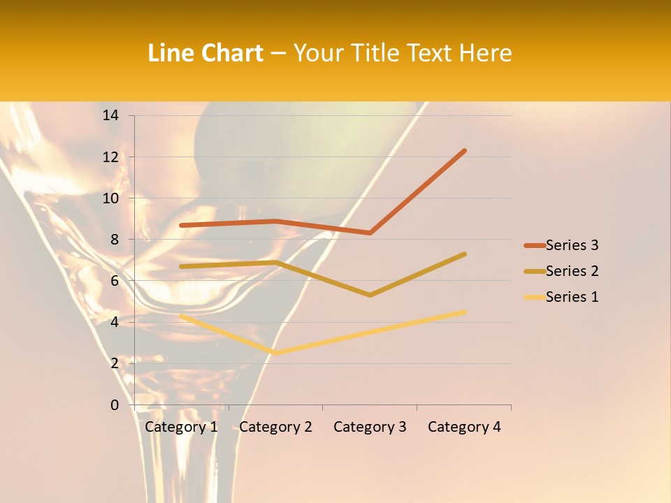A Glass Of Wine With A Green Apple In It PowerPoint Template