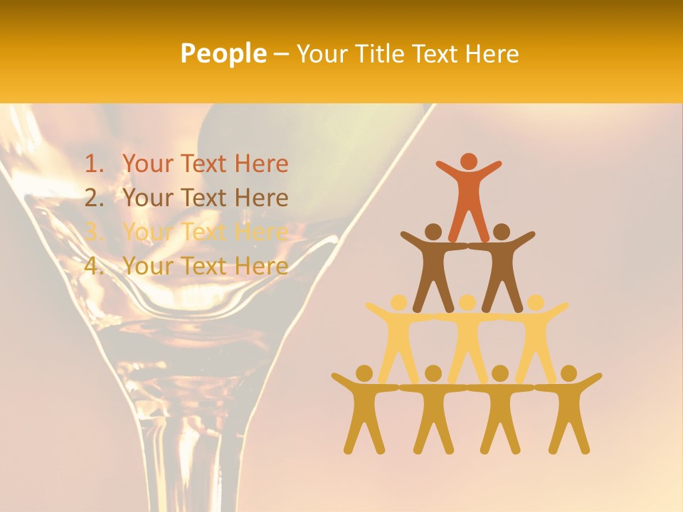 A Glass Of Wine With A Green Apple In It PowerPoint Template