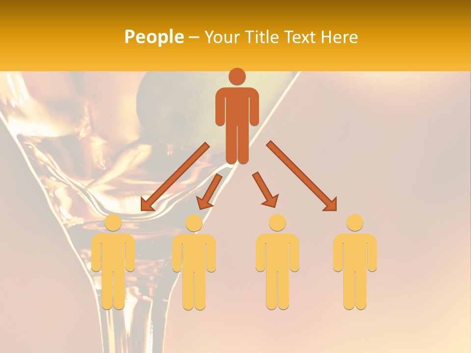 A Glass Of Wine With A Green Apple In It PowerPoint Template