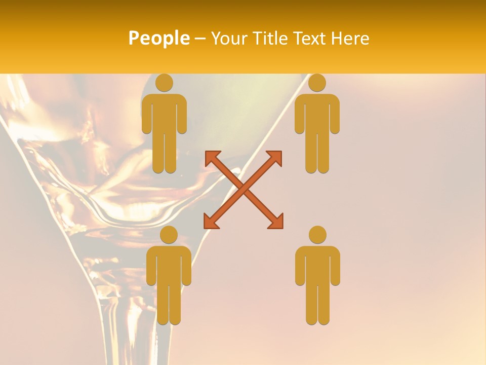 A Glass Of Wine With A Green Apple In It PowerPoint Template