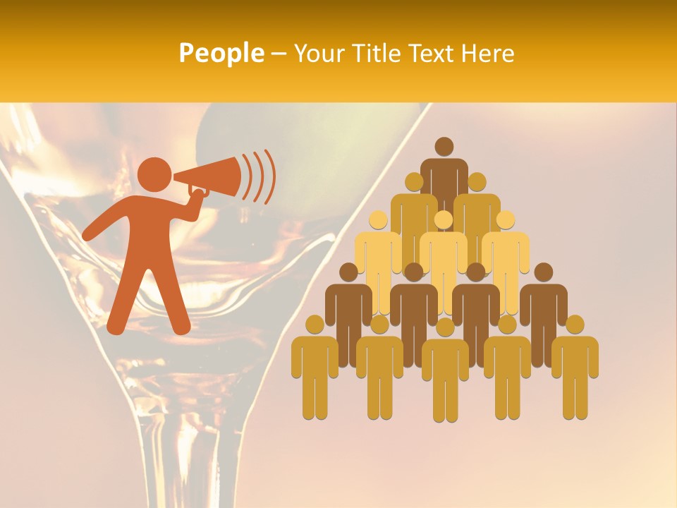 A Glass Of Wine With A Green Apple In It PowerPoint Template