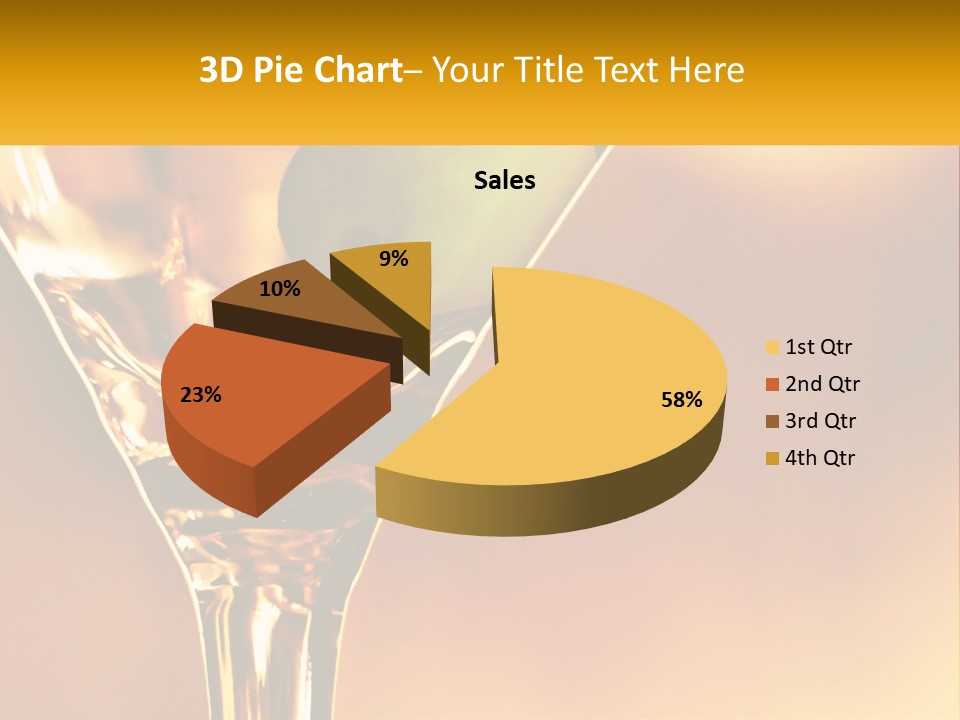 A Glass Of Wine With A Green Apple In It PowerPoint Template