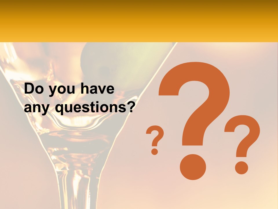 A Glass Of Wine With A Green Apple In It PowerPoint Template