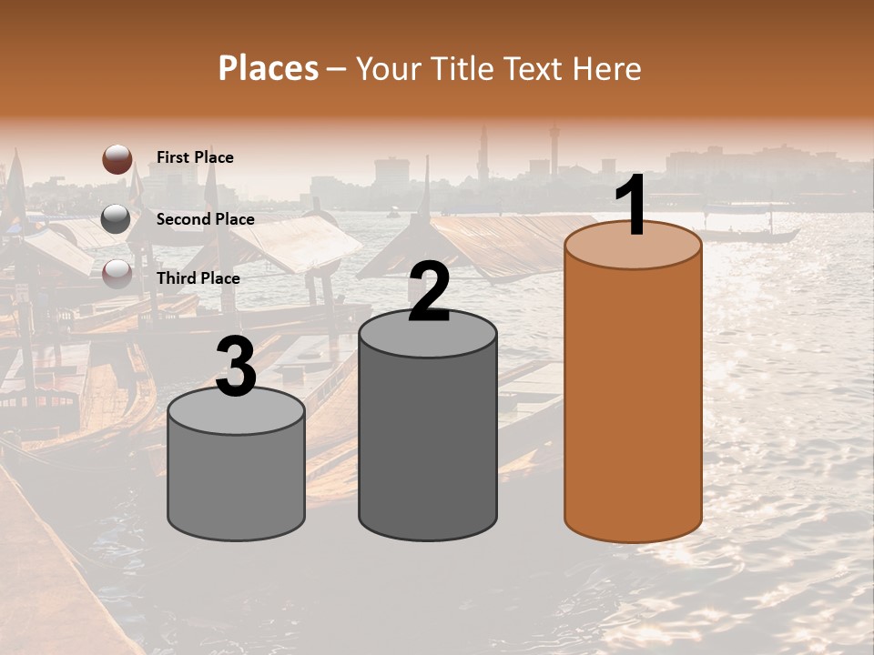 A Number Of Boats In A Body Of Water PowerPoint Template