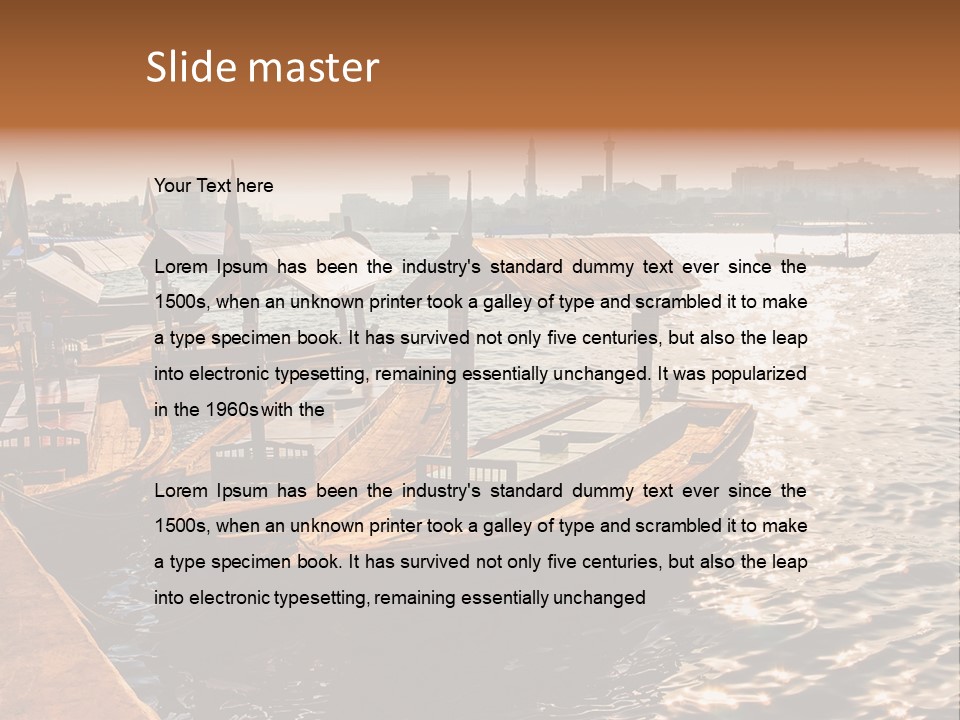 A Number Of Boats In A Body Of Water PowerPoint Template