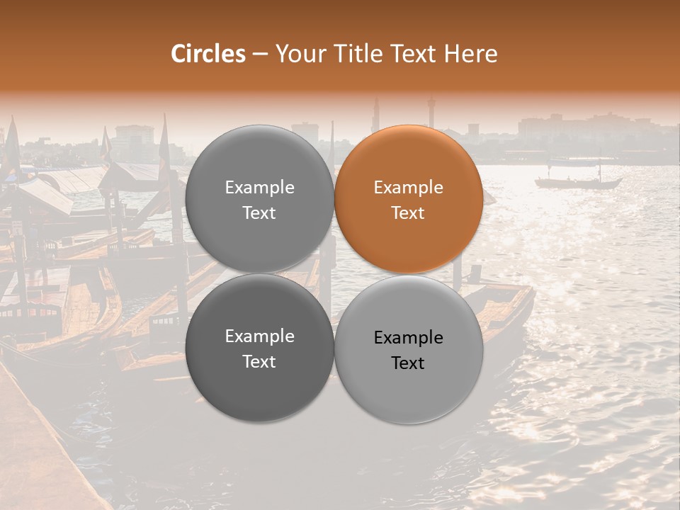 A Number Of Boats In A Body Of Water PowerPoint Template