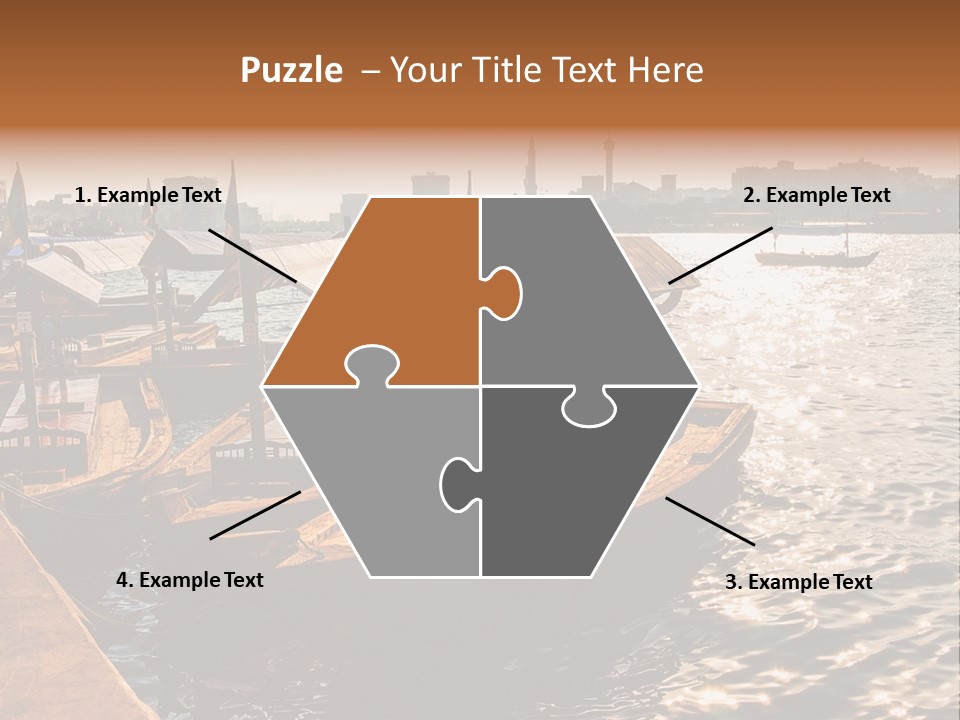 A Number Of Boats In A Body Of Water PowerPoint Template