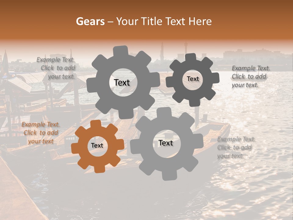 A Number Of Boats In A Body Of Water PowerPoint Template