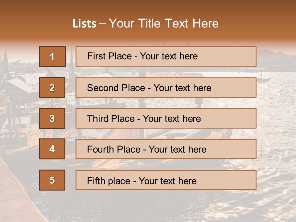 A Number Of Boats In A Body Of Water PowerPoint Template