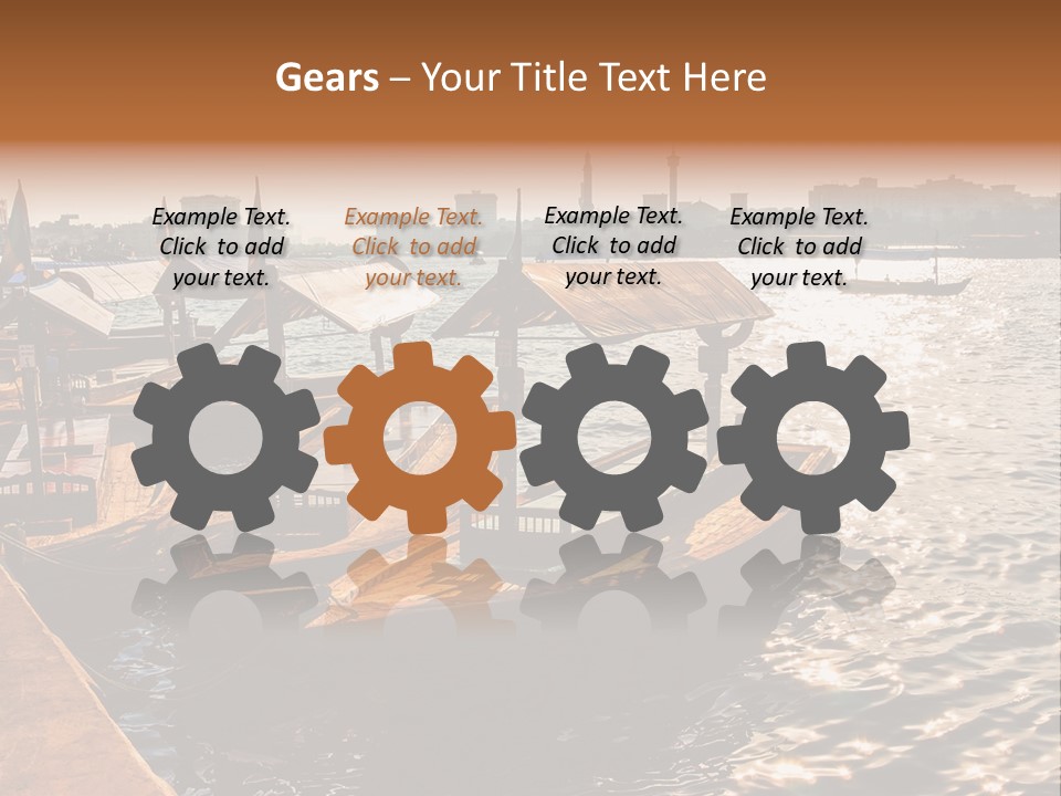 A Number Of Boats In A Body Of Water PowerPoint Template