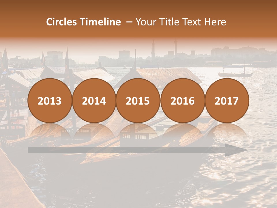 A Number Of Boats In A Body Of Water PowerPoint Template