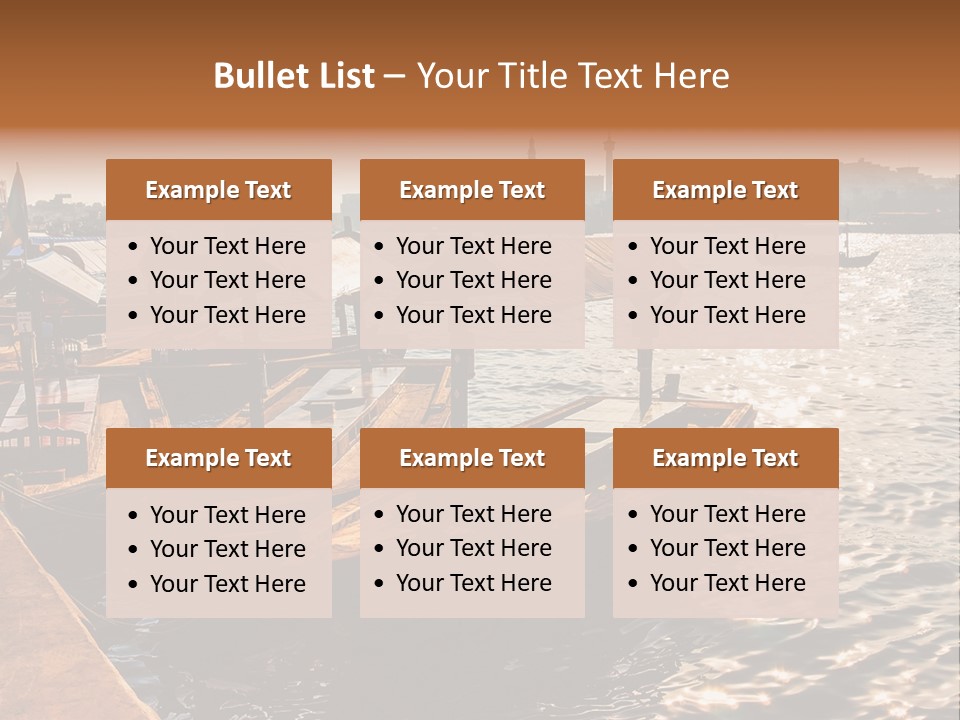 A Number Of Boats In A Body Of Water PowerPoint Template