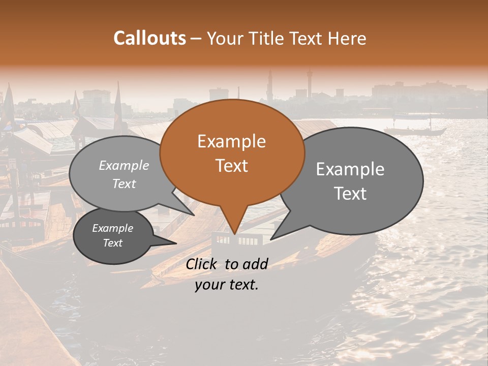 A Number Of Boats In A Body Of Water PowerPoint Template