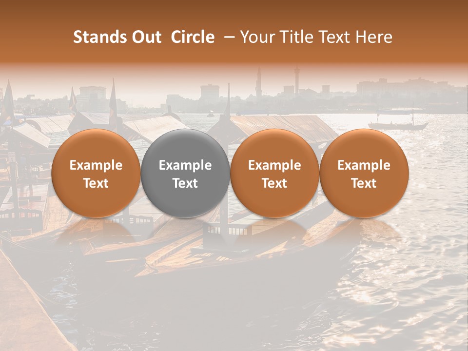 A Number Of Boats In A Body Of Water PowerPoint Template