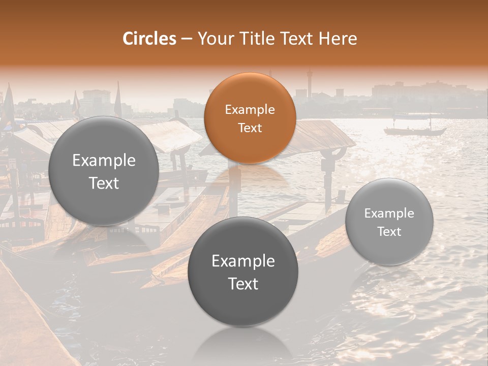A Number Of Boats In A Body Of Water PowerPoint Template