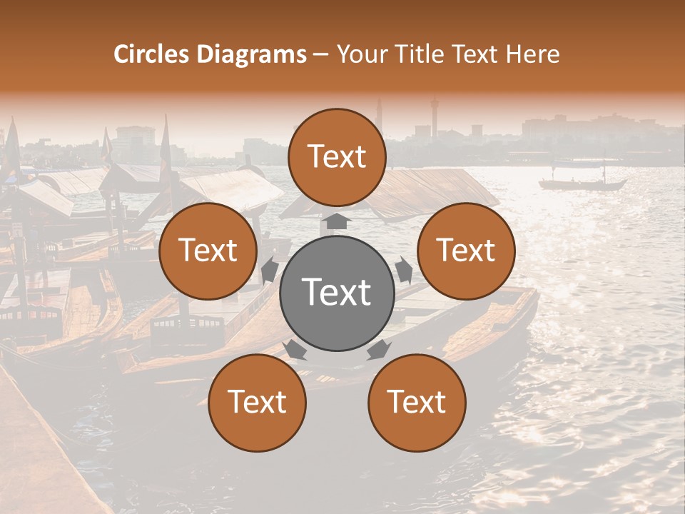 A Number Of Boats In A Body Of Water PowerPoint Template