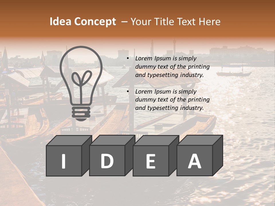 A Number Of Boats In A Body Of Water PowerPoint Template