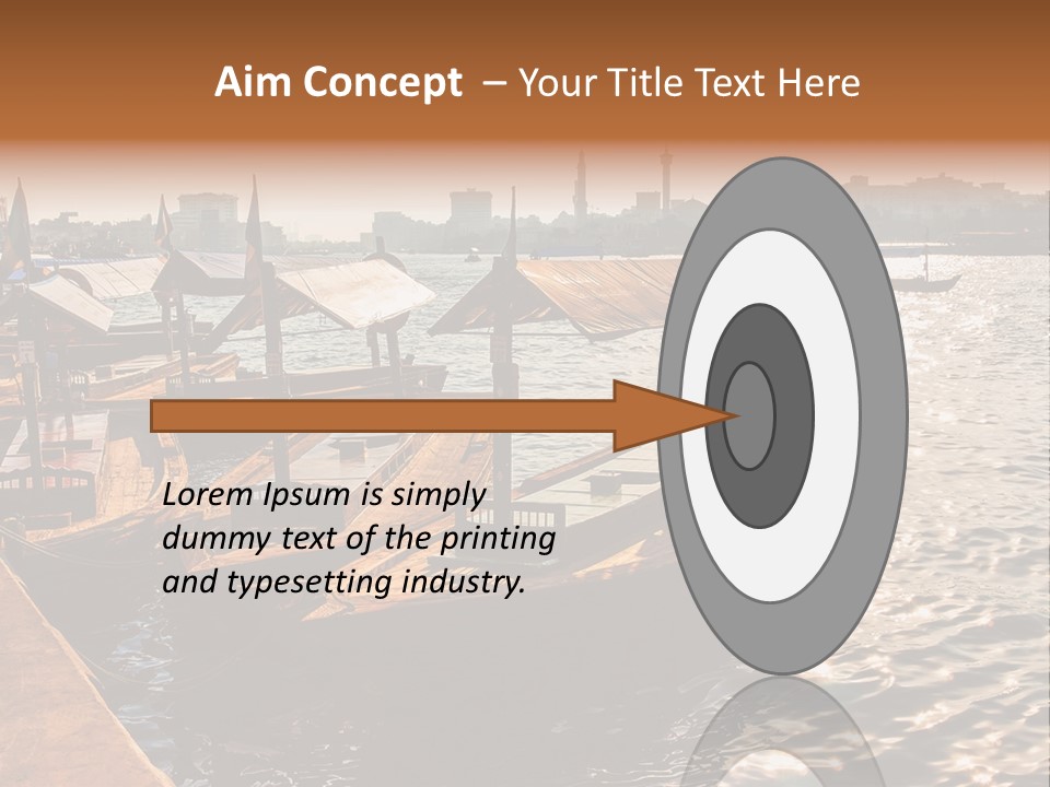 A Number Of Boats In A Body Of Water PowerPoint Template