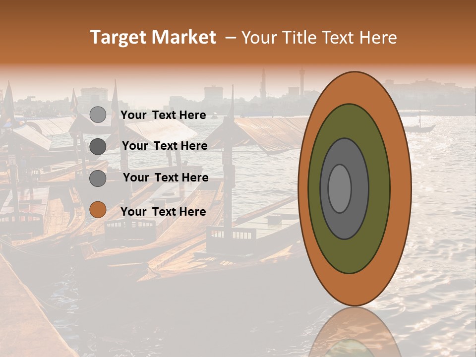 A Number Of Boats In A Body Of Water PowerPoint Template